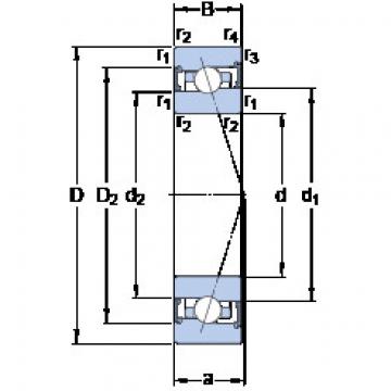 Bantalan S7008 ACB/P4A SKF