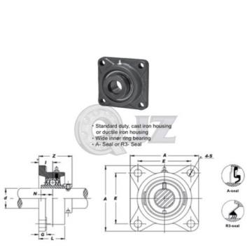 1.25 in Square Flange Units Cast Iron HCFS207-20 Mounted Bearing HC207-20+FS207