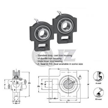 2x 40 mm Take Up Units Cast Iron UCT208 Mounted Bearing UC208 + T208 New