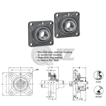 2x 2.375in Square Flange Units Cast Iron UCF212-38 Mounted Bearing UC212-38+F212