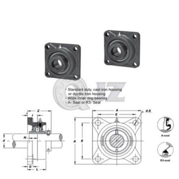 2x 3 in Square Flange Units Cast Iron HCFS215-48 Mounted Bearing HC215-48+FS215