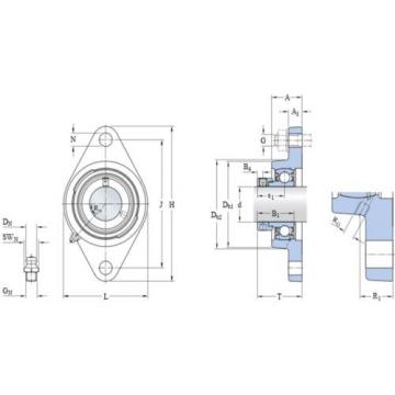 (4) NIB SKF Industrial Manufacturer FYT 5/8 FM Y-Bearing 2 Bolt Oval Flanged Units