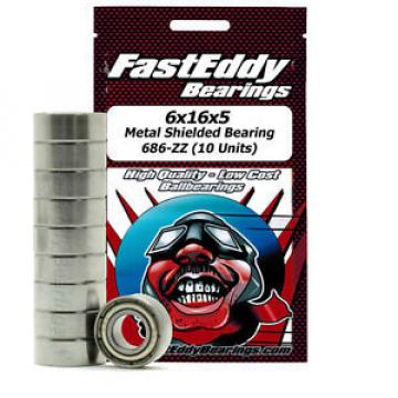 6x16x5 Metal Shielded Bearing 696-ZZ (10 Units)