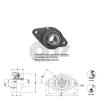 40 mm 2-Bolts Flange Units Cast Iron UCFT208 Mounted Bearing UC208 + FT208