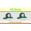 (2 Units) 1-3/16&#034; UCP 206-19 Self-Align Pillow Block Bearing ZSKL