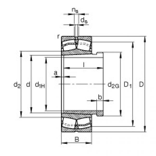 Bantalan 22319-E1-K-T41A + AHX2319 FAG #1 image