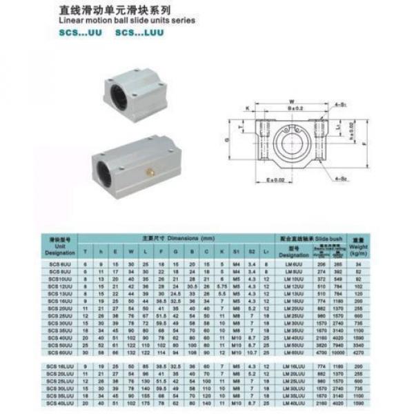 1pc SC8UU Linear Motion Ball Bearing Slide Unites Bushing 8mm SCS8UU Block #5 image