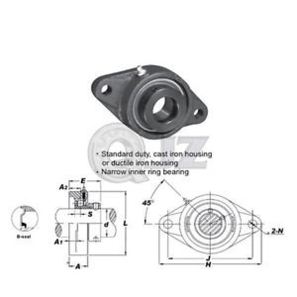 1 in 2-Bolts Flange Units Cast Iron SAFL205-16 Mounted Bearing SA205-16+FL205 #1 image