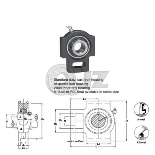 20 mm Take Up Units Cast Iron UCT204 Mounted Bearing UC204 + T204 New (QTY:1) #2 image