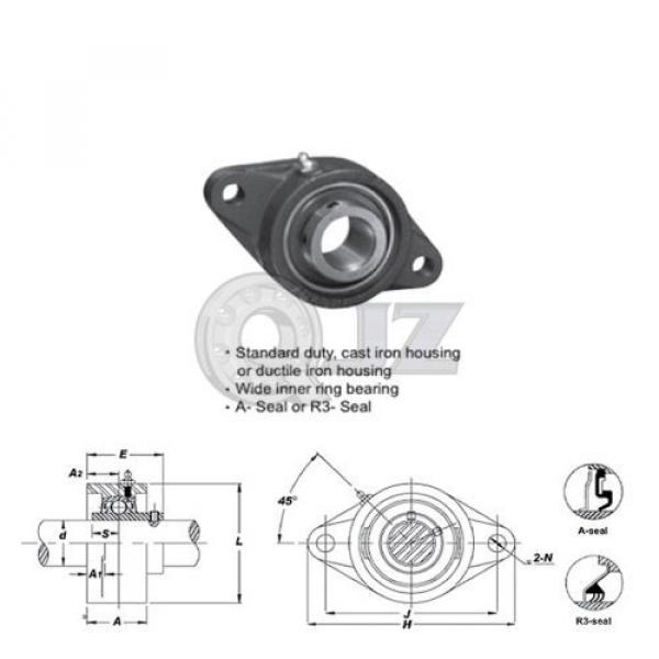 1.75 in 2-Bolts Flange Units Cast Iron UCFL209-28 Mounted Bearing UC209-28+FL209 #2 image