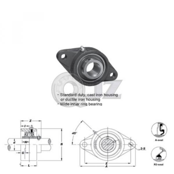 20 mm 2-Bolts Flange Units Cast Iron UCFT204 Mounted Bearing UC204 + FT204 #4 image