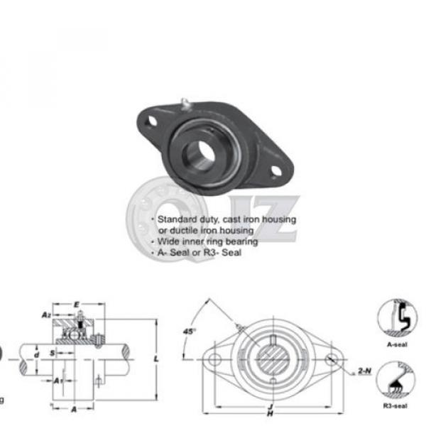 1.25 in 2-Bolts Flange Units Cast Iron HCFL207-20 Mounted Bearing HC207-20+FL207 #2 image