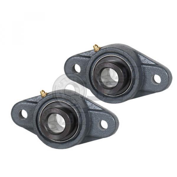 2x 1 in 2-Bolts Flange Units Cast Iron HCFL205-16 Mounted Bearing HC205-16+FL205 #1 image