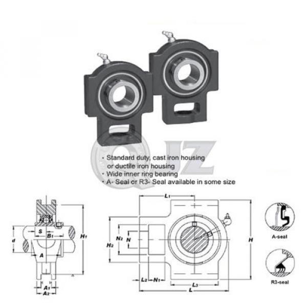 2x 15/16 in Take Up Units Cast Iron UCT205-15 Mounted Bearing UC205-15+T205 #2 image