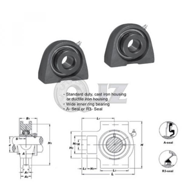 2x 1.1875 in Take Up Units Cast Iron HCT206-19 Mounted Bearing HC206-19+T206 #2 image