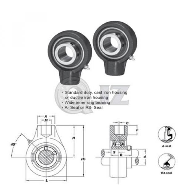 2x 15/16 in Hanger Units Cast Iron UCHA205-15 Mounted Bearing UC205-15+HA205 #4 image