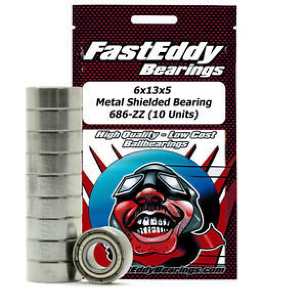 6x13x5 Metal Shielded Bearing 686-ZZ (10 Units) #1 image