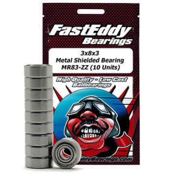 3x8x3 Metal Shielded Bearing MR83-ZZ (10 Units) #1 image